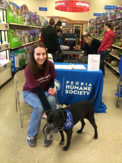 Volunteer with dog
